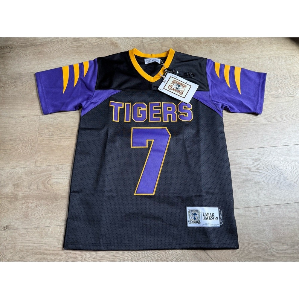 Headgear Classics Lamar Jackson Boynton Beach Tigers HS Football Jersey #7 Sz XS